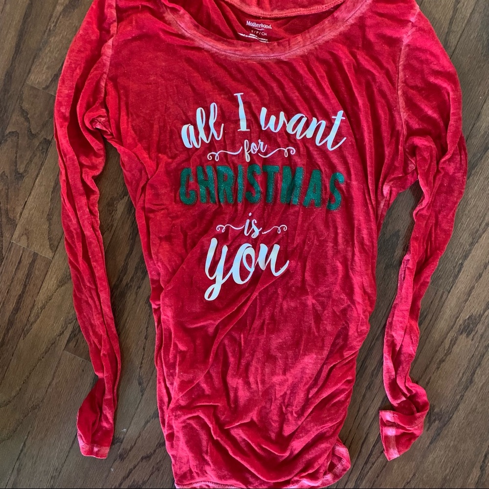 Maternity All I Want for Christmas Is You Shirt